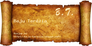 Beju Terézia névjegykártya
